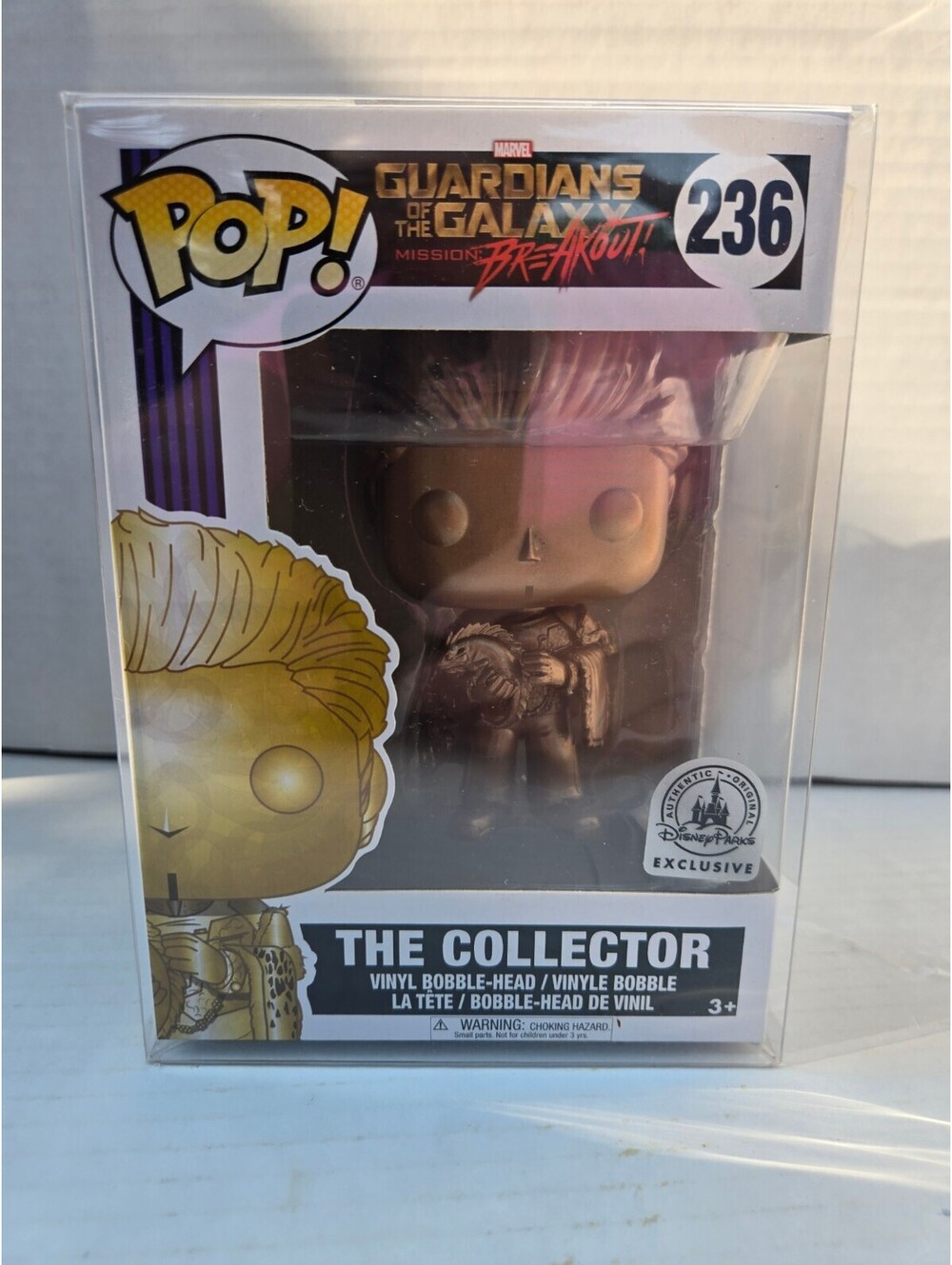 Funko Pop! Guardians of the Galaxy The Collector Gold Disney Exclusive In Case